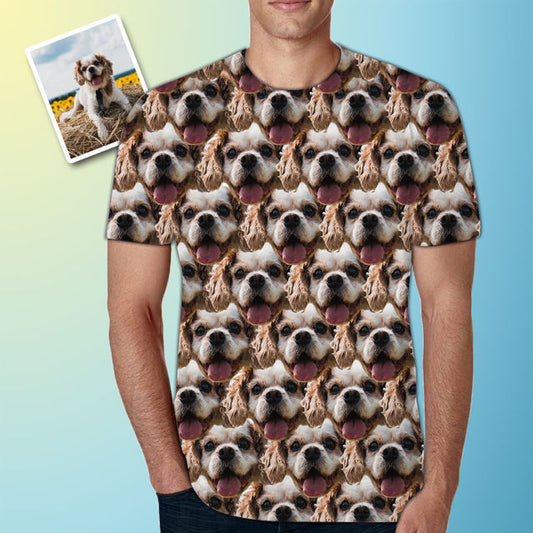 custom-face-photo-t-shirt-personalized-pet-avatar-short-sleeve-customized-pet-multi-avatar-replica-t-shirt