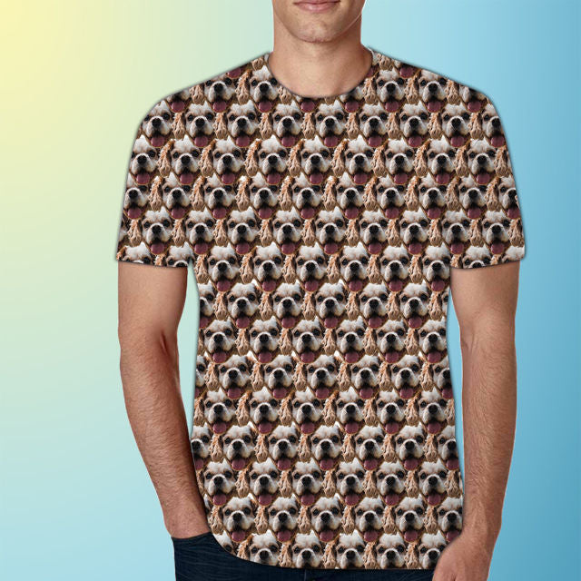 custom-face-photo-t-shirt-personalized-pet-avatar-short-sleeve-customized-pet-multi-avatar-replica-t-shirt
